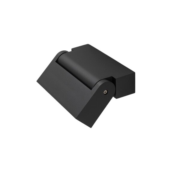 LED Wandspot Alu Schwarz 3000 K B:13 cm schwenkbar