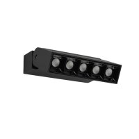 LED Wandstrahler Alu Schwarz 4000 K B:13 cm flexibel