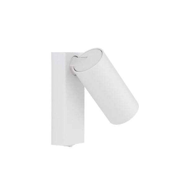 Wandspot Weiß Stahl GU10 B:10 cm Schalter flexibel