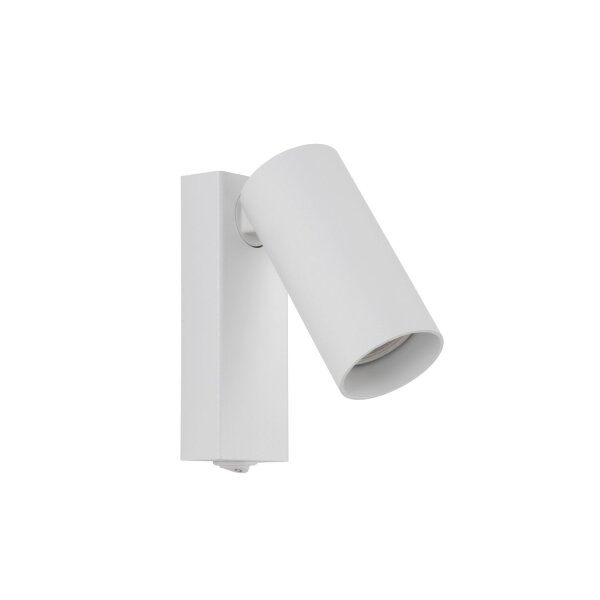Wandspot Weiß Stahl GU10 B:10 cm Schalter flexibel