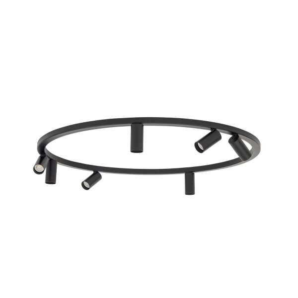Deckenspot schwenkbar Schwarz GU10 B:93 cm 7-flammig