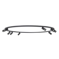 Deckenleuchte flexibel Schwarz GU10 B:130 cm 9-flammig