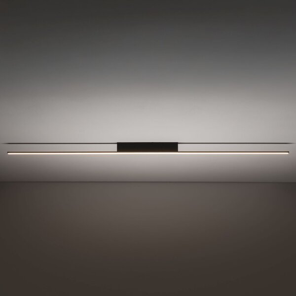 LED Deckenleuchte Aluminium Schwarz 3000 K 150 cm rund