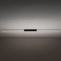 LED Deckenleuchte Aluminium Schwarz 3000 K 150 cm rund