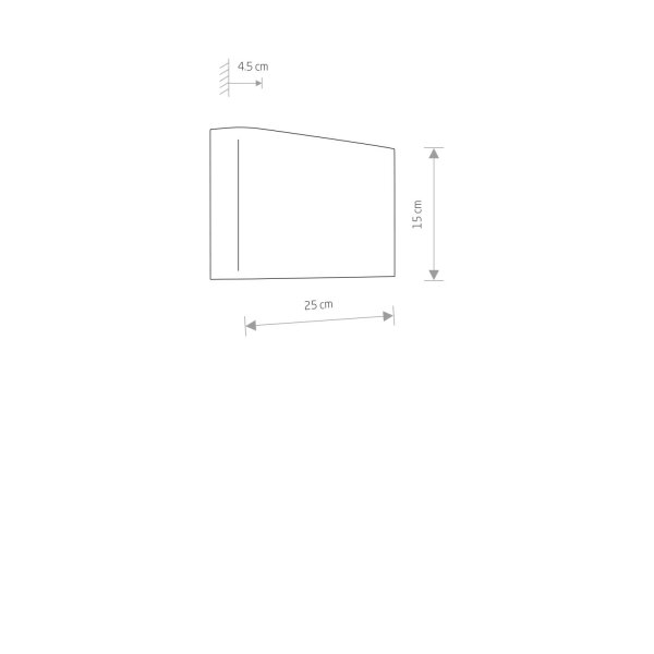 Wandlampe Weiß Stahl G9 B:25 cm Up Down indirekt rund