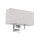 Wandleuchte Stahl Stoff Creme E27 B:35 cm blendarm