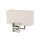 Wandleuchte Stahl Stoff Creme E27 B:35 cm blendarm