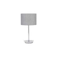 Tischleuchte Stahl Stoff Grau blendarm E27 H:43 cm