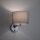 Wandlampe Schalter Stoff Grau E14 B:24 cm blendarm