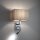 LED Wandlampe Schalter Stoff Grau 4000 K B:26 cm