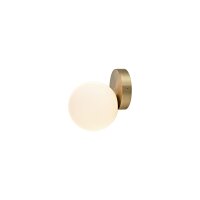 Wandleuchte Stahl Glas Messing G9 B:12 cm blendarm