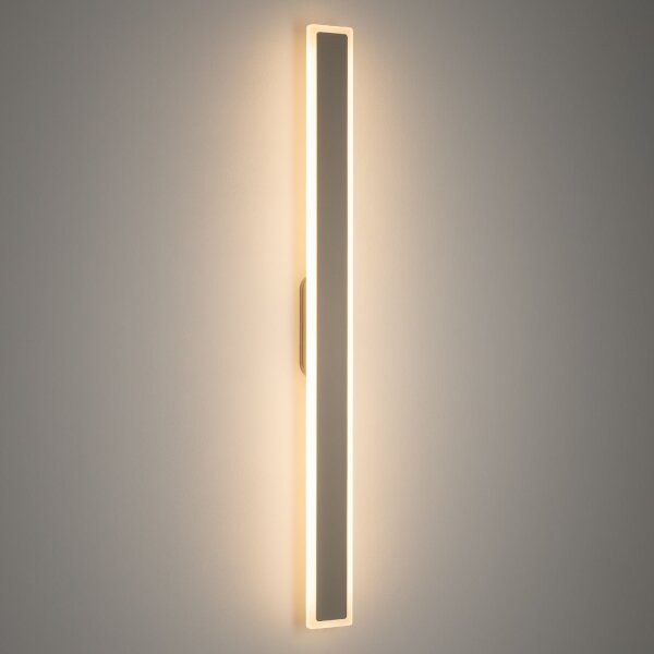 LED Wandleuchte Außen Beige Alu IP54 3000 K 100 cm rund