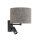 Wandlampe Stahl Stoff Umbra Grau E27 GU10 B:23 cm rund