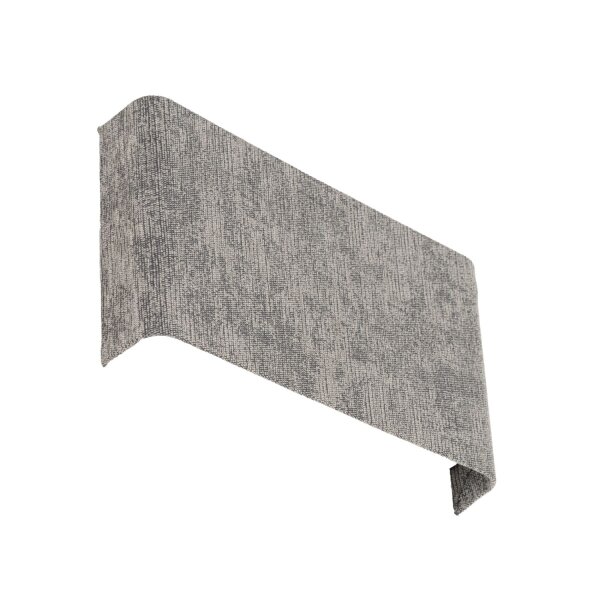 Wandlampe Up Down Stoff Grau G9 B:25 cm indirekt eckig