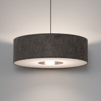 Hängelampe Stoff Umbra Grau E27 L:65 cm rund Modern