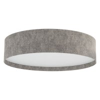 Deckenleuchte Stoff Grau E27 rund B:75 cm blendarm