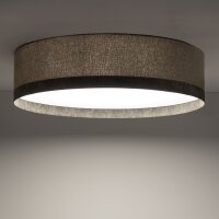 Deckenleuchte Stoff Grau E27 rund B:75 cm blendarm