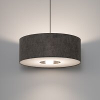 Pendelleuchte Umbra Grau Stoff E27 L:50 cm blendarm