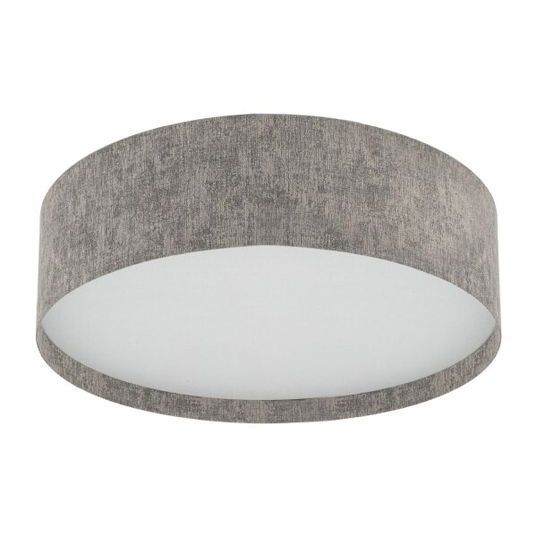 Deckenlampe Stoffschirm Grau E27 Ø65 cm Modern blendarm