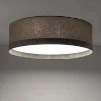 Deckenlampe Stoffschirm Grau E27 Ø65 cm Modern...