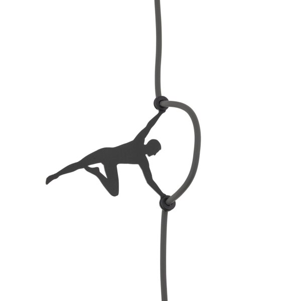 Hängelampe Stoffschirm Seidengrau E27 L:40 cm Modern