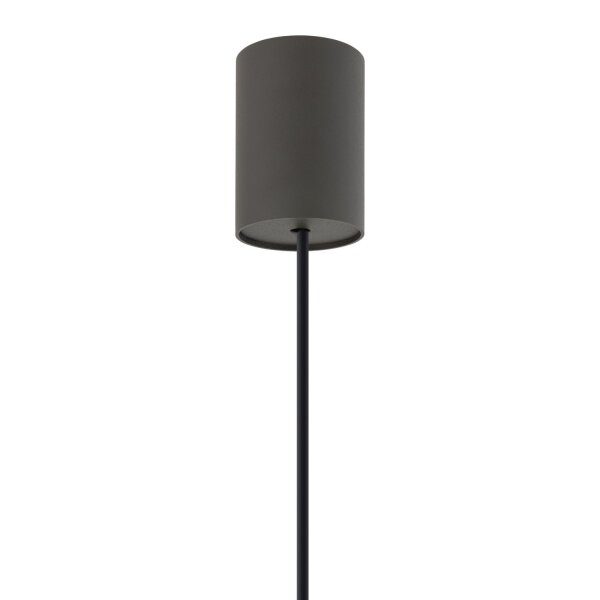 Hängelampe Stoffschirm Seidengrau E27 L:40 cm Modern