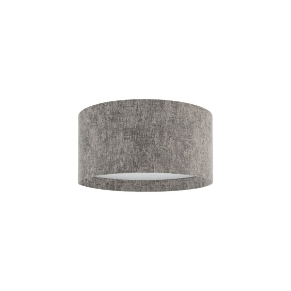Deckenleuchte Stoffschirm Grau E27 B:35 cm Modern rund