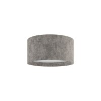 Deckenleuchte Stoffschirm Grau E27 B:35 cm Modern rund