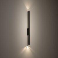 Wandleuchte Stahl Schwarz Modern G9 H:78 cm indirekt