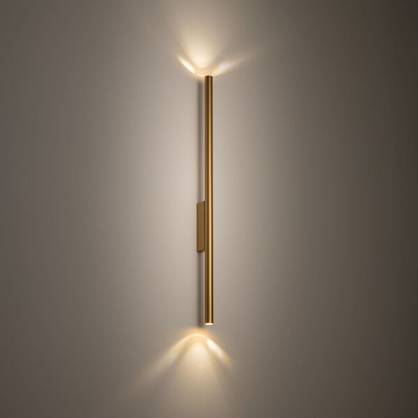 Wandleuchte Stahl Gold G9 H:78 cm indirekt Modern