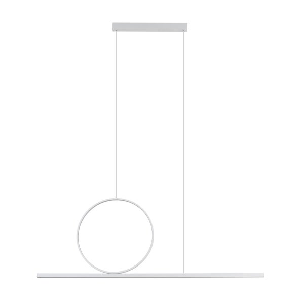 LED Hängelampe Weiß 3000 K L:115 cm Ring Modern