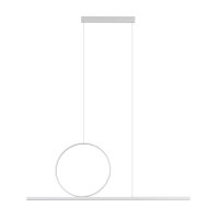 LED Hängelampe Weiß 3000 K L:115 cm Ring Modern