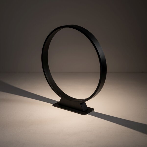 LED Tischlampe Außen Schwarz IP65 3000 K H:40 cm Ring