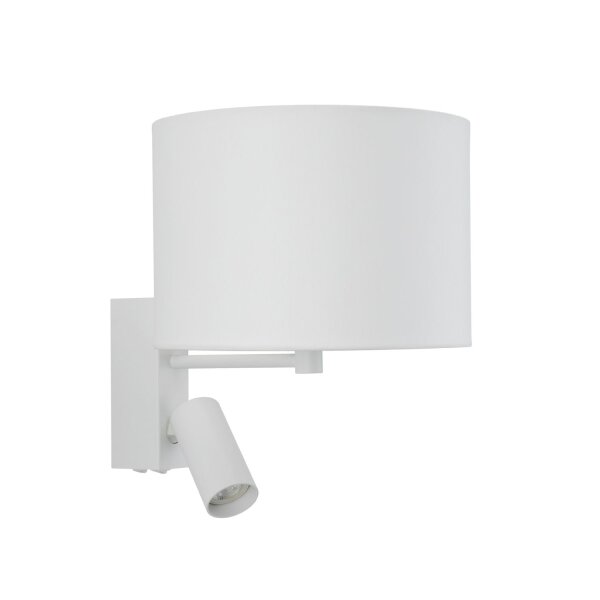 Wandleuchte Weiß Schalter E27 GU10 B:23 cm flexibel