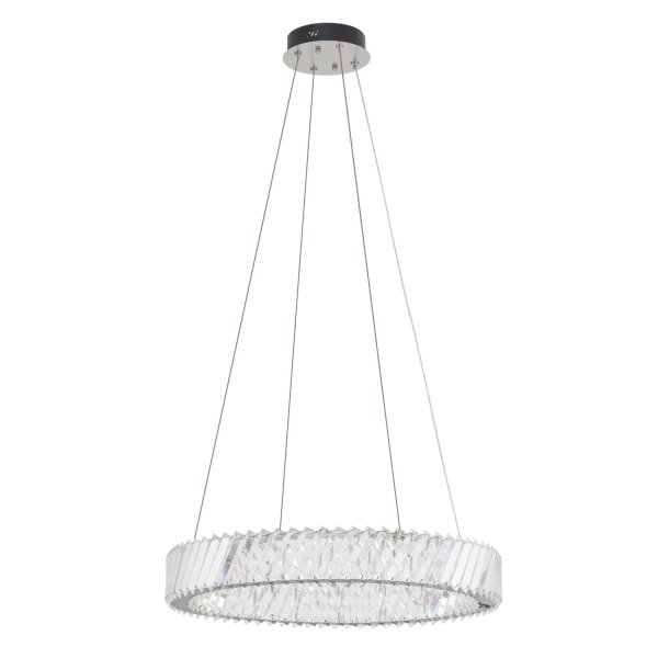 LED Pendelleuchte Nickel 3000 K L:60 cm Acryl Kristall