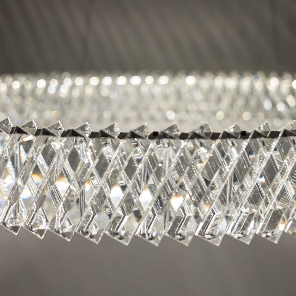 LED Hängelampe Nickel 3000 K L:80 cm Acryl Kristall