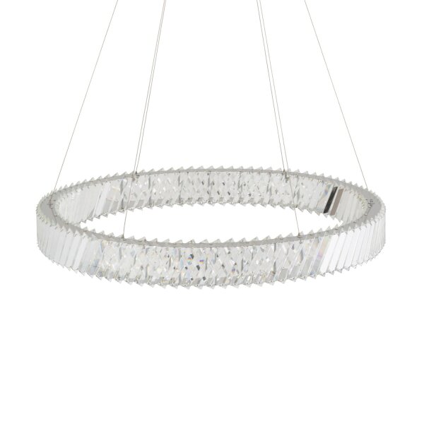 LED Hängelampe Nickel 3000 K L:80 cm Acryl Kristall
