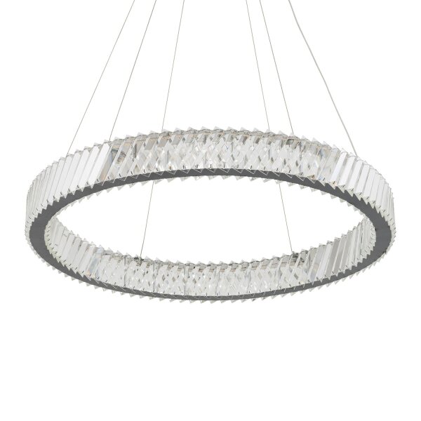 LED Hängelampe Nickel 3000 K L:80 cm Acryl Kristall