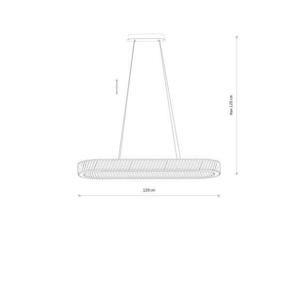LED Pendelleuchte Nickel 3000 K L:120 cm Modern