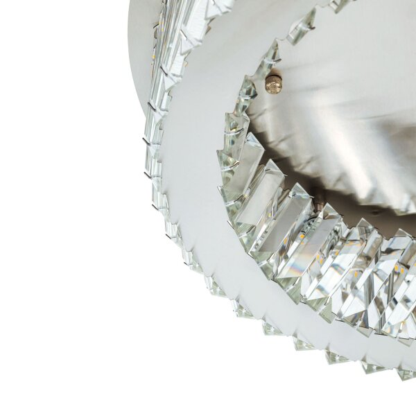 LED Deckenleuchte Nickel 3000 K rund B:43 cm Modern