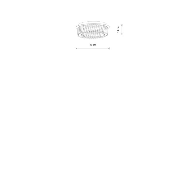 LED Deckenleuchte Nickel 3000 K rund B:43 cm Modern