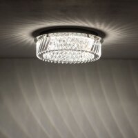 LED Deckenleuchte Nickel 3000 K rund B:43 cm Modern