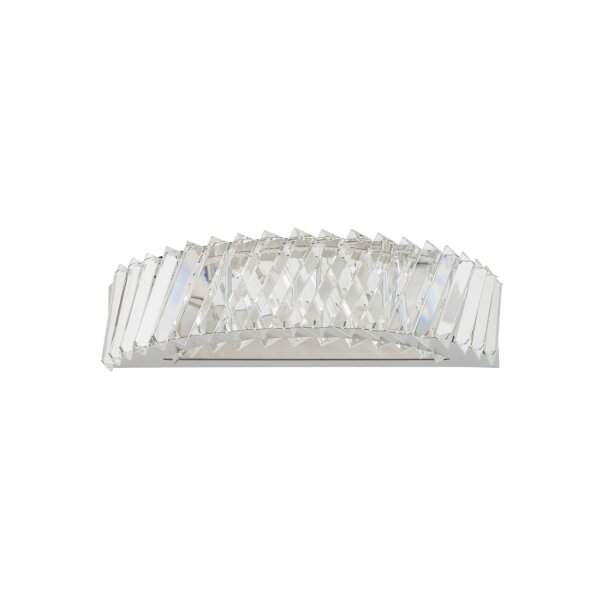 LED Wandleuchte Nickel 3000 K B:38 cm Acryl Kristall