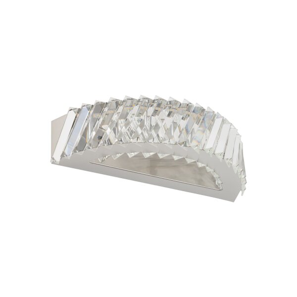 LED Wandleuchte Nickel 3000 K B:38 cm Acryl Kristall