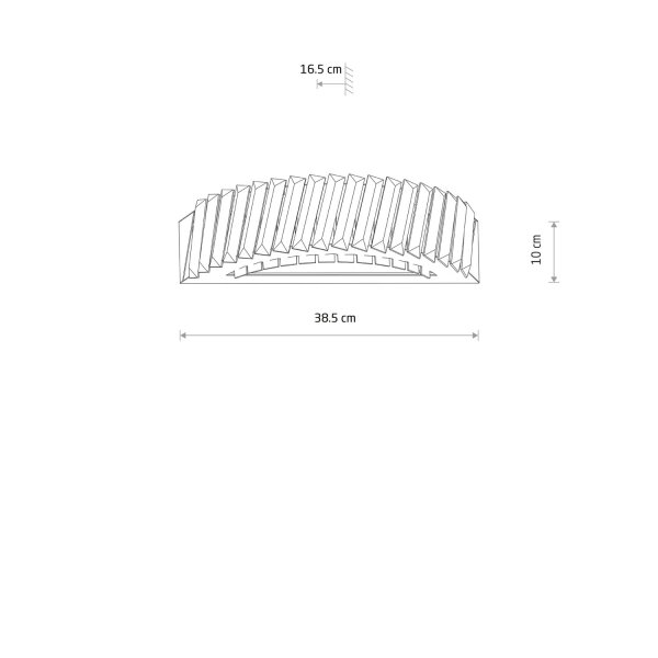 LED Wandleuchte Nickel 3000 K B:38 cm Acryl Kristall