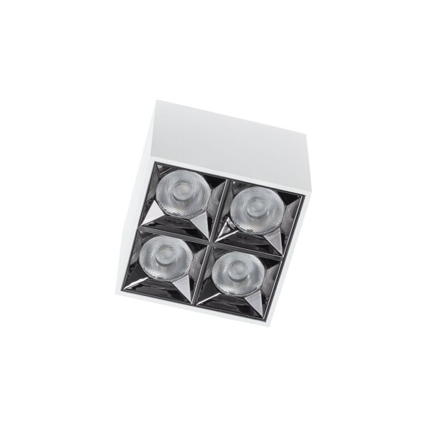 LED Deckenleuchte Weiß Schwarz 3000 K B:8 cm eckig
