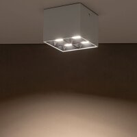 LED Deckenleuchte Weiß Schwarz 3000 K B:8 cm eckig