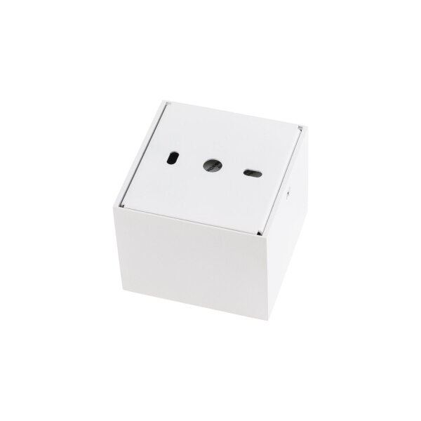 LED Deckenlampe Weiß Schwarz Alu 4000 K eckig B:8 cm