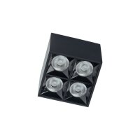 LED Deckenleuchte Schwarz Aluminium 3000 K eckig B:8 cm