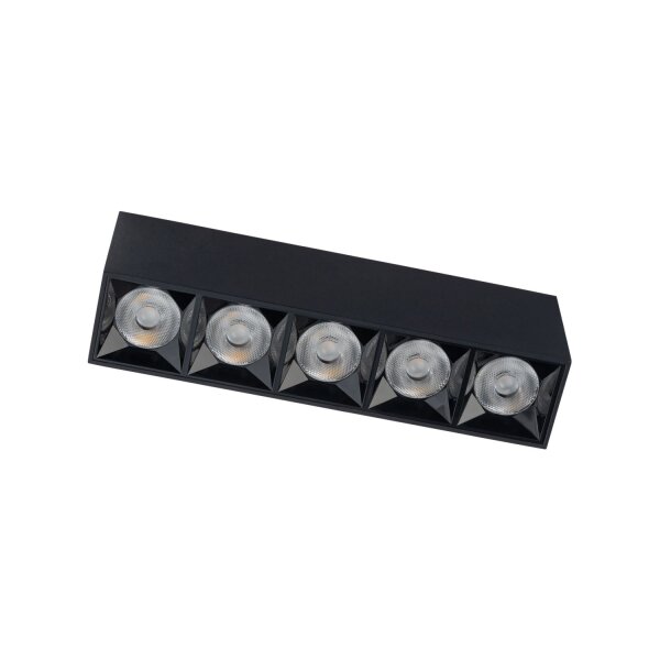 LED Deckenlampe Schwarz 3000 K L:19 cm lang Modern